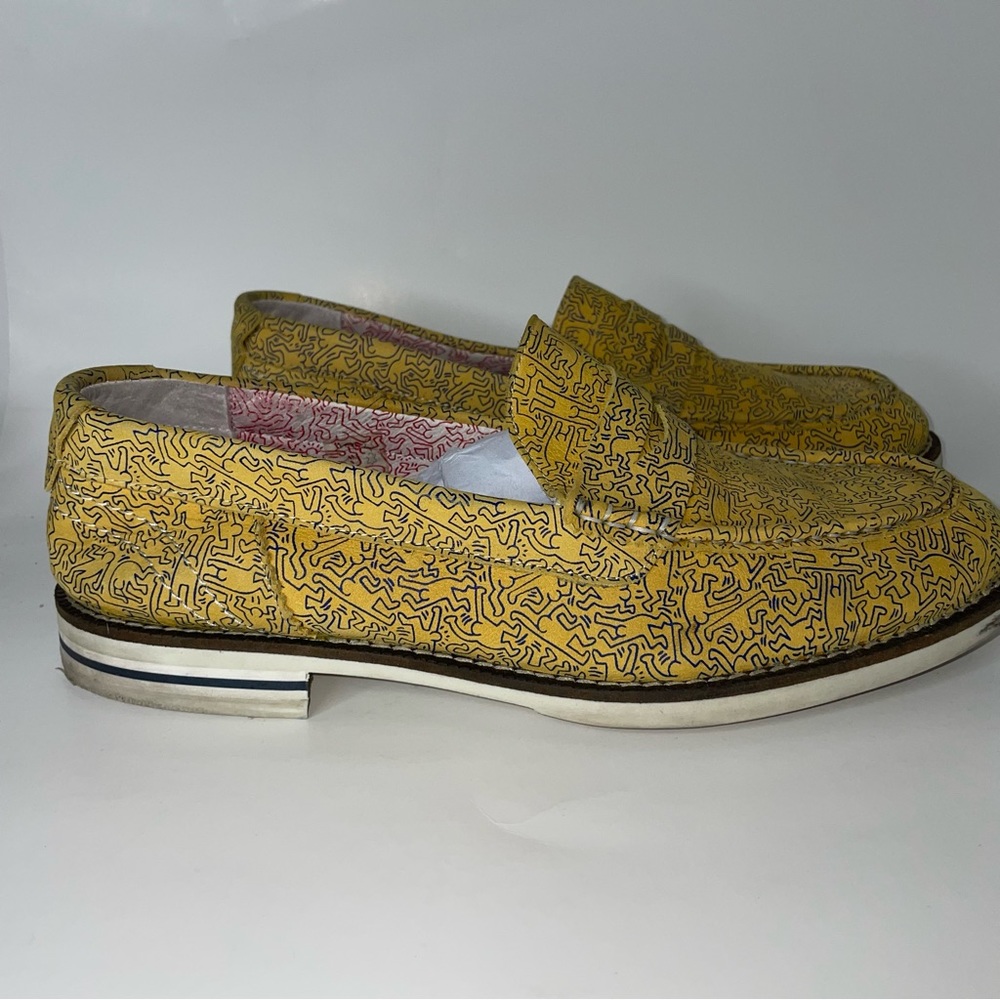 Yellow Patterned Loafers - Picture 2 of 13